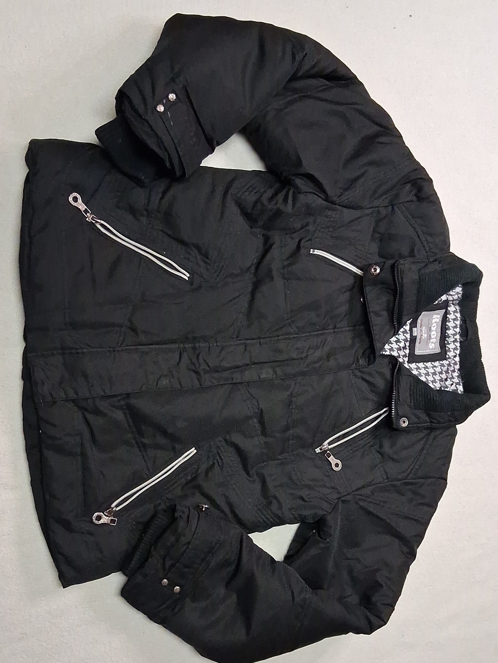 Roots Black Quilted Downfilled Women's Puffer Jacket